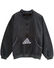 Load image into Gallery viewer, Adidas 1/2 Zip Sweatshirt in Black and Purple (Vintage)
