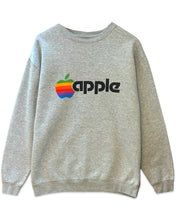 Load image into Gallery viewer, Apple Computers Rainbow Logo Crew in Heather Grey