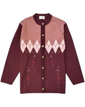 Load image into Gallery viewer, Carla Ferroni by Lady Jane Long Sleeve Cardigan in Burgundy (Vintage)