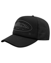 Load image into Gallery viewer, Corteiz Alcatraz Puff Print Trucker Hat Triple Black (2025)