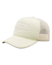 Load image into Gallery viewer, Corteiz Alcatraz Puff Print Trucker Hat in Off-White (2025)
