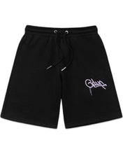 Load image into Gallery viewer, Geedup Handstyle EMB Shorts in Black and Lavender (2024)
