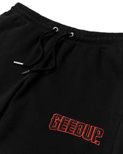 Load image into Gallery viewer, Geedup PFK Play For Keeps EMB Shorts in Black and Orange (2024)