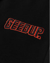 Load image into Gallery viewer, Geedup PFK Play For Keeps EMB Shorts in Black and Orange (2024)