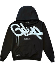 Load image into Gallery viewer, Geedup Handstyle Hoodie in Black and Baby Blue (2024)