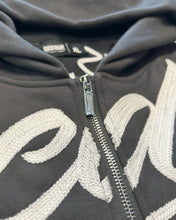 Load image into Gallery viewer, Geedup Multi-Logo Zip Jacket in Charcoal and White (2024)