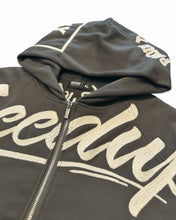 Load image into Gallery viewer, Geedup Multi-Logo Zip Jacket in Charcoal and White (2024)