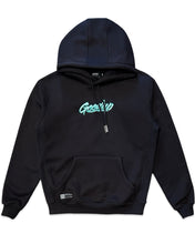 Load image into Gallery viewer, Geedup OG Script Hoodie in Navy and Teal (2025)