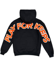 Load image into Gallery viewer, Geedup PFK Play For Keeps Hoodie Black and Orange (2023)