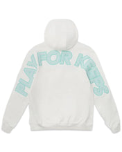 Load image into Gallery viewer, Geedup PFK Play For Keeps Hoodie in Bone and Teal (Online)
