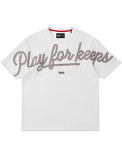 Load image into Gallery viewer, Geedup PFK Script T-Shirt in White and Grey (2023)