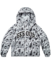 Load image into Gallery viewer, Geedup PFK Static Puffer Jacket and Ski Mask in Multi Colour Black (Online)