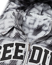 Load image into Gallery viewer, Geedup PFK Static Puffer Jacket and Ski Mask in Multi Colour Black (Online)