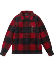 Load image into Gallery viewer, Geedup Play for Keeps PFK Flannel Jacket in Red and Navy (2024)