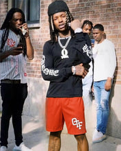 Load image into Gallery viewer, OTF Only The Family Lil Durk Basketball Shorts in Red (2021)