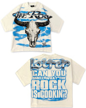 Load image into Gallery viewer, WWE x Loiter The Rock Vintage Short Sleeve T-Shirt Off White
