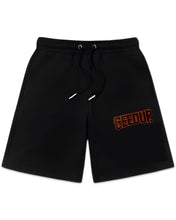Load image into Gallery viewer, Geedup PFK Play For Keeps EMB Shorts in Black and Orange (2024)