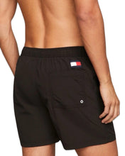 Load image into Gallery viewer, Tommy Hilfiger Flag Mid Length Swim Shorts in Black