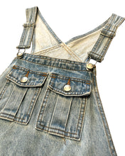 Load image into Gallery viewer, Used Denim Vintage Short Cargo Dungaree in Blue
