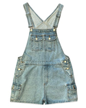 Load image into Gallery viewer, Used Denim Vintage Short Cargo Dungaree in Blue
