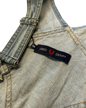 Load image into Gallery viewer, Used Denim Vintage Short Cargo Dungaree in Blue