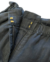 Load image into Gallery viewer, Witchery High-Waisted Linen Paperbag Shorts in Navy