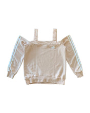 Load image into Gallery viewer, Adidas Tan Shoulderless 3 Stripe Jumper ⏐ Size 10 - Bisy Clothing