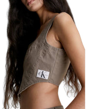 Load image into Gallery viewer, Calvin Klein Cotton Canvas Corset Sleeveless Top - Bisy Clothing