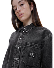 Load image into Gallery viewer, Calvin Klein Cropped Dad Denim Long Sleeve Shirt<br/>New - Bisy Clothing