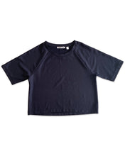 Load image into Gallery viewer, COUNTRY ROAD Size L Navy Blue O/S Crop T-Shirt 251022 - Bisy Clothing