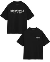 Load image into Gallery viewer, Essentials Fear of God Core Logo Jersey Crewneck T-Shirt in Black (2024) - Bisy Clothing