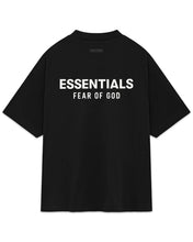 Load image into Gallery viewer, Essentials Fear of God Core Logo Jersey Crewneck T-Shirt in Black - Bisy Clothing