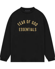 Load image into Gallery viewer, Fear of God Essentials Jersey Long - Sleeve Tee Black - Bisy Clothing