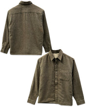 Load image into Gallery viewer, Flannel Sherpa Lined Button Jacket in Brown Tweed - Bisy Clothing