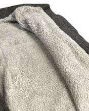 Load image into Gallery viewer, Flannel Sherpa Lined Button Jacket in Brown Tweed - Bisy Clothing