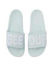 Load image into Gallery viewer, Geedup Core Logo Slides in Blue / White - Bisy Clothing