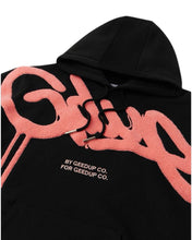 Load image into Gallery viewer, Geedup Handstyle Hoodie Black / Peach (2024) - Bisy Clothing