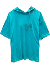 Load image into Gallery viewer, Hang Ten Vintage Shirt Hooded Surf T-Shirt in Teal (1990's) - Bisy Clothing
