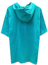 Load image into Gallery viewer, Hang Ten Vintage Shirt Hooded Surf T-Shirt in Teal (1990's) - Bisy Clothing