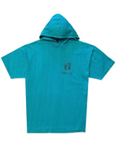 Load image into Gallery viewer, Hang Ten Vintage Shirt Hooded Surf T-Shirt in Teal (1990's) - Bisy Clothing