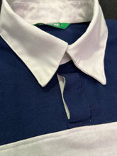Load image into Gallery viewer, Ichpig Rugby Long Sleeve Polo Shirt in Navy - Bisy Clothing