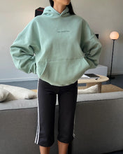 Load image into Gallery viewer, Mr Winston Puff Hood Jumper in Vintage Sage Green - Bisy Clothing