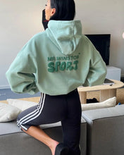 Load image into Gallery viewer, Mr Winston Puff Hood Jumper in Vintage Sage Green - Bisy Clothing