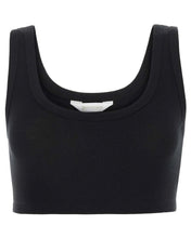 Load image into Gallery viewer, Palm Angels Fitted Ribbed Cropped Tank Top in Black - Bisy Clothing
