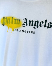 Load image into Gallery viewer, Palm Angels Los Angels Sprayed Short Sleeve T-shirt in White (SS21) - Bisy Clothing
