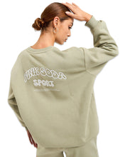 Load image into Gallery viewer, Pink Soda Sport Baton Oversized Sweatshirt in Seagrass - Bisy Clothing