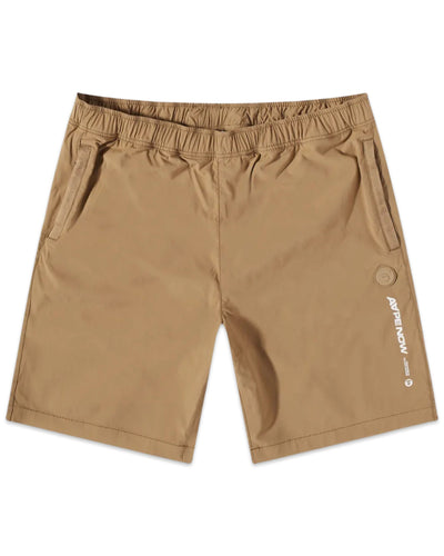 AAPE By *A Bathing Ape® Now Badge Woven Shorts in Tan  ⏐ Multiple Sizes