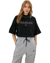 Load image into Gallery viewer, Reebok CL Heritage Grpaphic T-Shirt Cropped in Black - Bisy Clothing