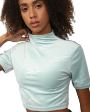 Load image into Gallery viewer, Reebok Energy Cropped Short Sleeve T-Shirt in Seaside Green - Bisy Clothing