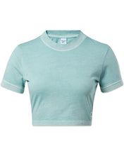 Load image into Gallery viewer, Reebok Natural Dye Fitted Crop T-Shirt in Sea Green - Bisy Clothing